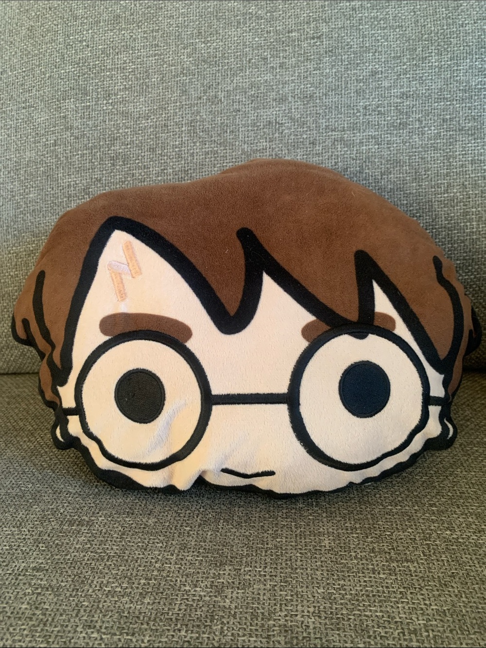 Harry Potter Face Head Shaped Plush Pillow Stuffed Toy 12”L Home Decor